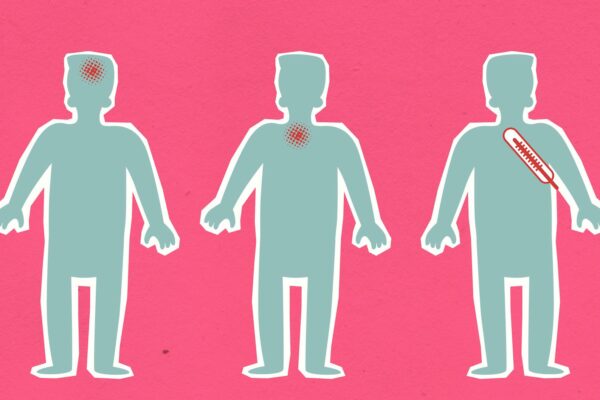 Justiça suspende reintegração de posse em área indígena Cardboard illustration of human figures with viruses causing aches and thermometer indicating fever during COVID 19 pandemic on pink background