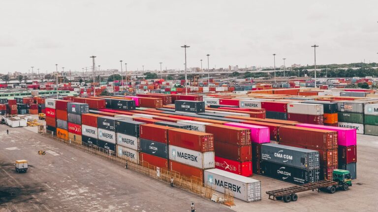 Contêineres e operações portuárias de exportação de carne bovina do Brasil para o mercado internacional